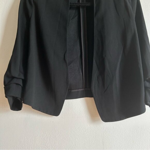 Aritzia Babaton Sz 2 Power Waist Black Open Front Blazer - Picture 3 of 11